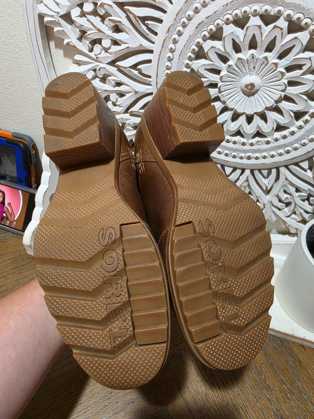 Sorel Brown Small Heel Ankle Leather Boots Womens 6 - Picture 7 of 7